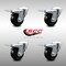 Service Caster 3 Inch SS Hard Rubber Wheel Swivel Bolt Hole Caster Set with Total Lock Brake SCC-SSBHTTL20S314-HRS-4 - alternate 2